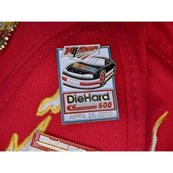 Vintage Nascar Hat Skittles Racing Team Ernie Irvan Hat With 8 Pins Talladega - Picture 11 of 16